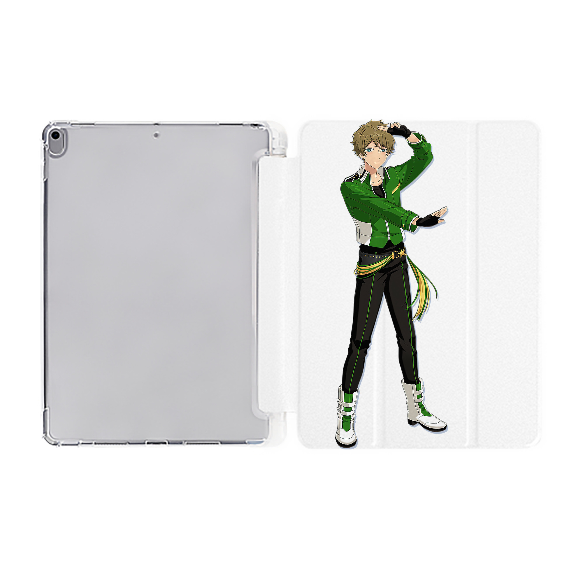 （画像用） あんさんぶるスターズ! Ensemble Stars IPad ケース ペン収納付き 三つ折りスタンド PUレザー×シリコン 対応機種9.5/10.5/10.9インチ